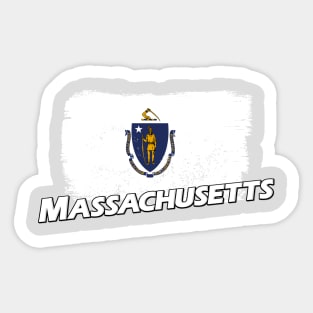 Massachusetts flag Sticker